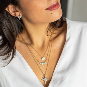 Imagem do produto Colar Estrela Cravejada de Zircônias Folheado a Ouro 18k