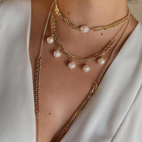 Imagem do produto Colar Longo Corrente Detalhe Grumet Folheado a Ouro 18k