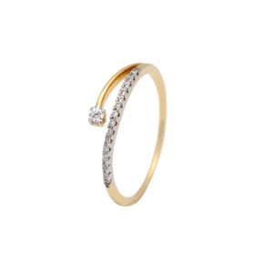 Imagem do produto Anel Cravejado Detalhe Zircônia Folheado a Ouro 18k