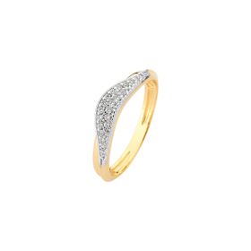 Imagem do produto Anel Confiança Aro Fino com Zircônias Folheado a Ouro 18k