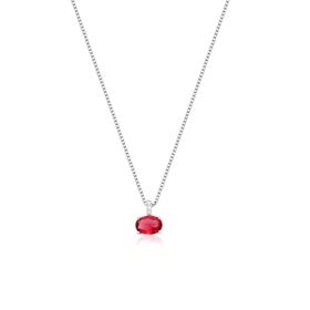 Imagem do produto Colar com Pingente Turmalina Rosa com Zircônias Prata 925