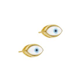Imagem do produto Brinco Olho Grego Navete Folheado a Ouro 18k