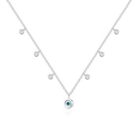 Imagem do produto Colar com Olho Grego 5mm e Zircônias Prata 925