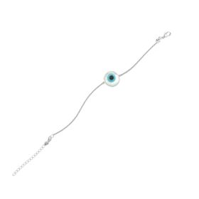 Imagem do produto Pulseira com Olho Grego 8mm Prata 925