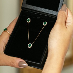 Imagem do produto Brinco Plenitude em Ouro 10k Crisopázio e Zircônias New Gold