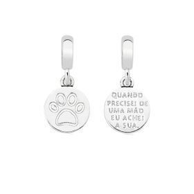 Imagem do produto Berloque Patinha com Frase Prata 925