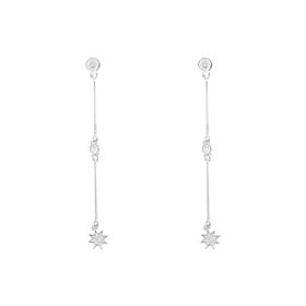 Imagem do produto Brinco Pontos de Luz e Estrela Prata 925 com Banho de Ródio New Dreams
