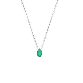 Imagem do produto Colar Gota Verde Fusion Prata 925 com Banho de Ródio