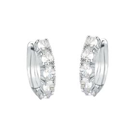 Imagem do produto Brinco Argola 5 Zircônias Prata 925 New Dreams
