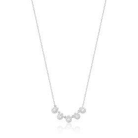 Imagem do produto Colar Gotas Pequenas Cristal Cravejado de Zircônias Prata 925 com Banho de Ródio