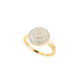 Imagem do produto Anel com Círculo Cravejado de Zircônias Folheado a Ouro 18K