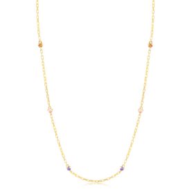 Imagem do produto Colar Stelle Pontos de Luz Coloridos Folheado a Ouro 18K