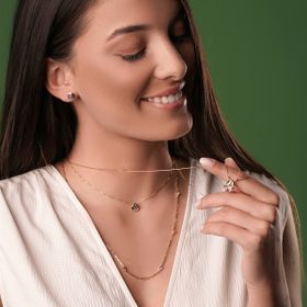 Imagem do produto Colar Stelle Pontos de Luz Coloridos Folheado a Ouro 18K