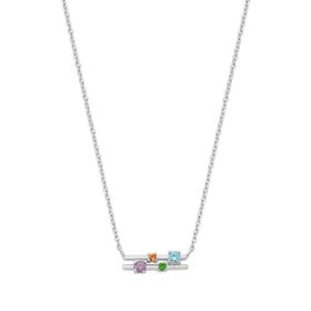 Imagem do produto Colar com Cristais Coloridos Prata 925