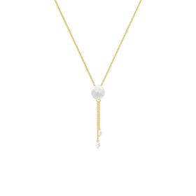 Imagem do produto Colar de Pérola Moeda com Pendente Folheado a Ouro 18K