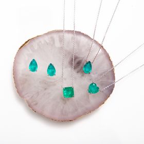 Imagem do produto Brinco Gota Verde Fusion Prata 925 com Banho de Ródio
