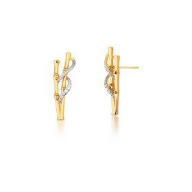 Imagem do produto Brinco Galhos com Zircônias Folheado a Ouro 18K
