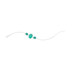 Imagem do produto Pulseira com Três Cristais Paraíba Prata 925