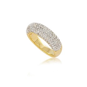 Imagem do produto Anel Cravejado de Zircônias Folheado a Ouro 18K