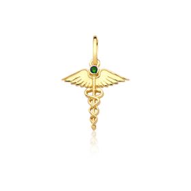 Imagem do produto Pingente medicina com Zircônia verde Ouro 10k