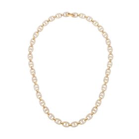 Imagem do produto Colar Chardonnay  Oval Cravejado de Zircônias Folheado a Ouro 18k