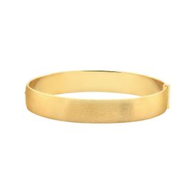 Imagem do produto Pulseira Algema Larga Fosca com Fecho de Segurança Folheada a Ouro 18k