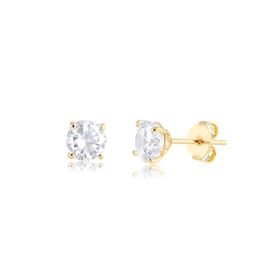 Imagem do produto BRINCO PONTO DE LUZ ZIRCÔNIA 6,00MM EM OURO 10K