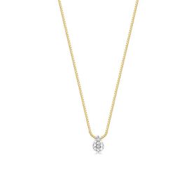 Imagem do produto COLAR STELLE  PINGENTE GOTA CRAVEJDO DE ZIRCÔNIAS FOLHEADO A OURO 18K