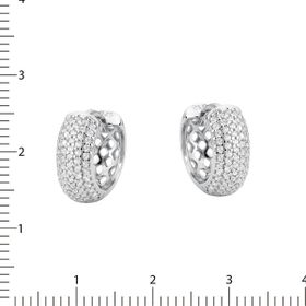 Imagem do produto Brinco argola vazado cravejada de zircônias em click prata 925