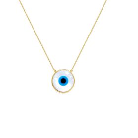 Imagem do produto Colar pingente olho grego com 1,5cm em ouro 10k