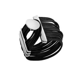 Imagem do produto Pulseira petricor com laço e placas prateada