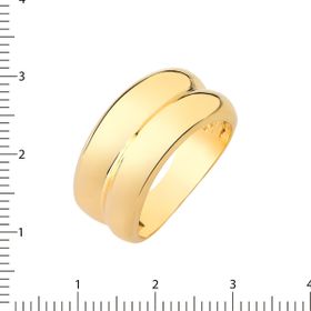 Imagem do produto Anel aro duplo liso folheado a ouro 18k