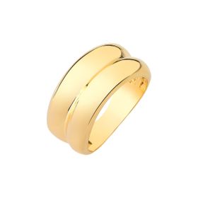 Imagem do produto Anel aro duplo liso folheado a ouro 18k