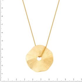 Imagem do produto Colar com pingente liso fosco folheado a ouro 18k