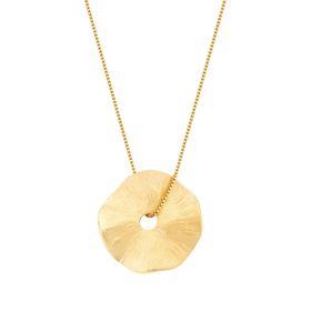 Imagem do produto Colar com pingente liso fosco folheado a ouro 18k
