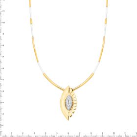 Imagem do produto Colar canutilho com pingente olho grego cravejado de zircônias com mix de banhos folheado a ouro 18k