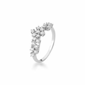 Imagem do produto Anel composição de 20 zircônias redondas com cravação 4 garras cada em prata 925