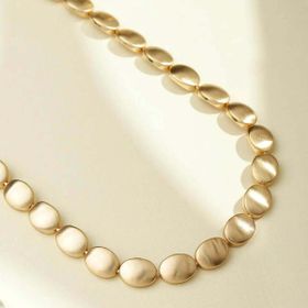 Imagem do produto Colar Detalhes Ovais Fosco Folheado a Ouro 18k