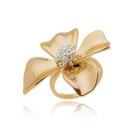 Imagem do produto Anel flor blossom liso folheado a ouro 18k