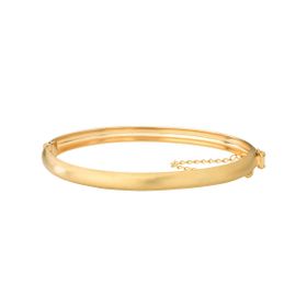 Imagem do produto Pulseira Algema Lisa Fosca com Fecho de Segurança Folheada a Ouro 18k