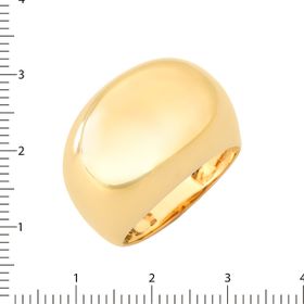Imagem do produto Anel largo liso oval folheado a ouro 18k