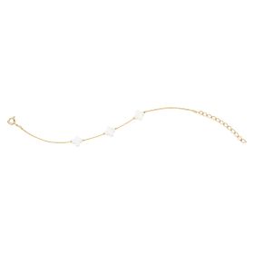Imagem do produto Pulseira com três cleefs madrepérola folheado a ouro 18k