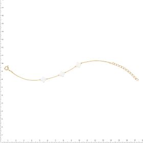 Imagem do produto Pulseira com três cleefs madrepérola folheado a ouro 18k