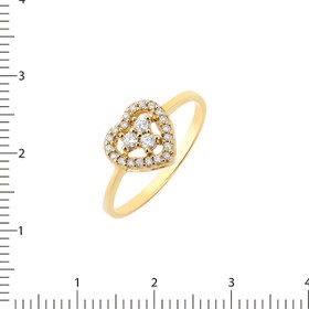 Imagem do produto Anel moissanite coração cravejado em ouro 10k