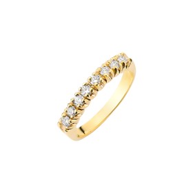 Imagem do produto Anel 8 moissanite meia aliança em ouro 10k