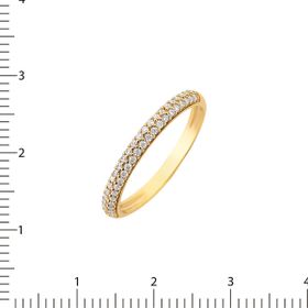 Imagem do produto Anel moissanite meia aliança pavê cravejada em ouro 10k