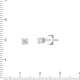 Imagem do produto Brinco moissanite 3mm ponto de luz em ouro branco 10k