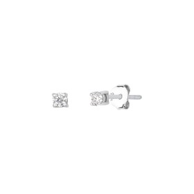 Imagem do produto Brinco moissanite 3mm ponto de luz em ouro branco 10k