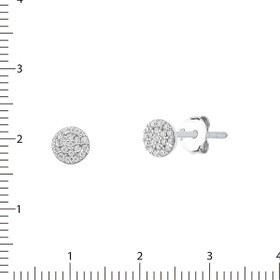 Imagem do produto Brinco moissanite 1mm cravejado em ouro branco 10k 