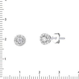 Imagem do produto  Brinco moissanite flor em ouro branco 10k 